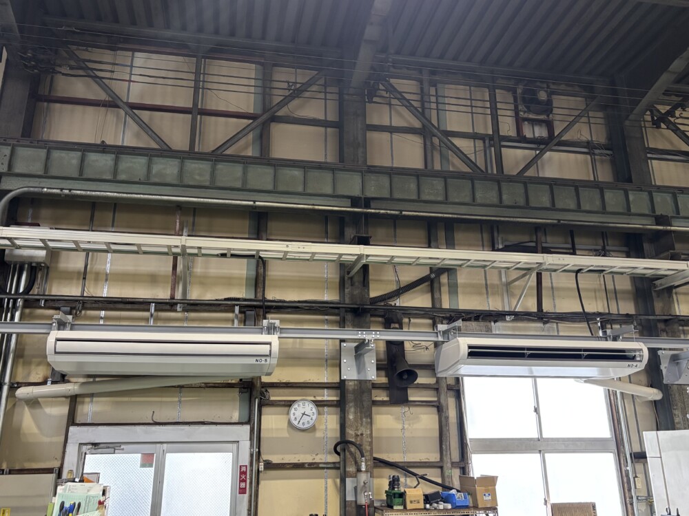 日柳製作所　製缶　機械　　溶接　塗装　エアコン